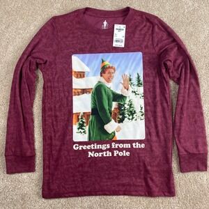 OshKosh Bgosh Elf Movie Long Sleeve Shirt Kid's Size 14‎ Burgundy Christmas